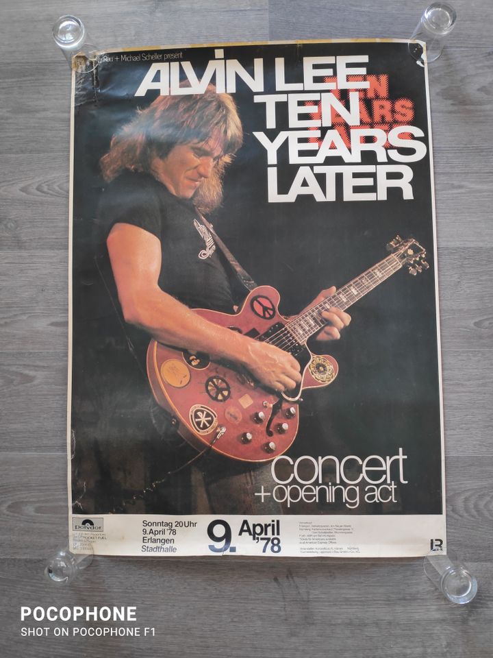 Alvin Lee / Ten Years Later orig.Tourplakat in Stollberg