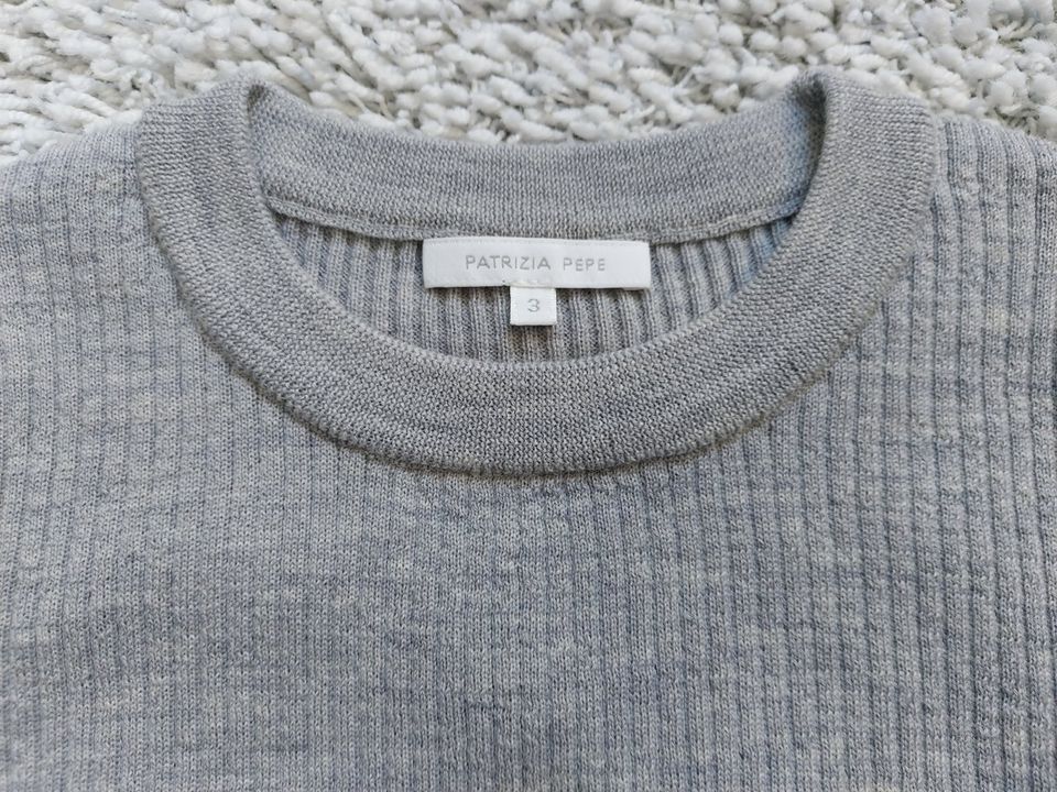 Patrizia Pepe Pullover, Baumwolle, grau, neu/ungetragen, Gr. 40/3 in München