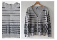 Takko Cardigan leicht grau schwarz gestreift Strickjacke Gr.L Hamburg Barmbek - Hamburg Barmbek-Süd  Vorschau