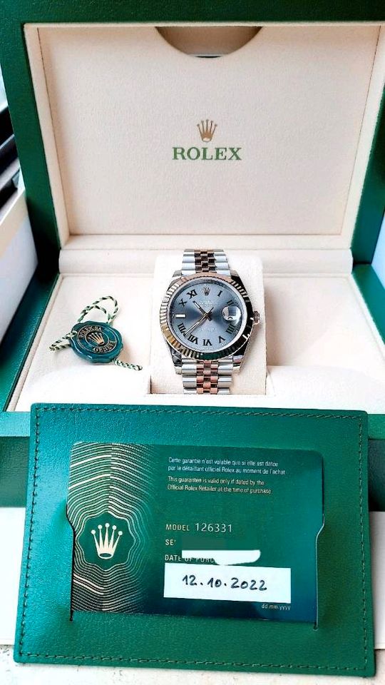 Rolex Datejust 41 Wimbledon/ Ungetragen-New/Edelstahl/Rosegold in Mainz