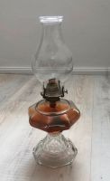 alte antike große Öllampe, Petroleum, Glas und Messing Tischlampe Bayern - Rain Niederbay Vorschau