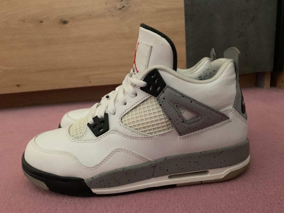 Air Jordan 4 Retro OG white cement, Größe 38 -gebraucht- in Vohburg an der Donau