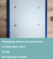 Wandspiegel groß Rahmen blau Metall Baden-Württemberg - Schluchsee Vorschau