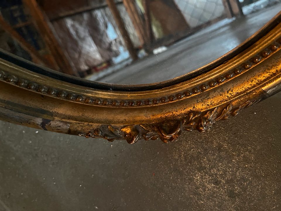 Spiegel Echtglas Retro Barock Goldfarbend Oval romantisch Mädchen in Hamburg