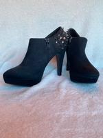Schwarze Plateau High Heels/Ankle Boots Baden-Württemberg - Donzdorf Vorschau