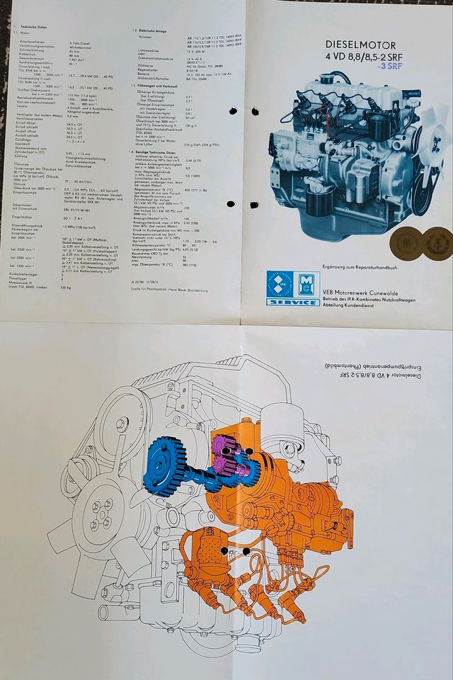 Cunewalder Motor - Messeprospekt in Kirchberg