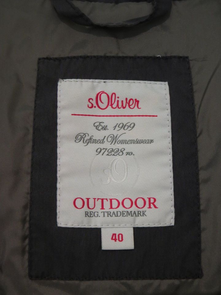 s.Oliver Wintermantel Outdoor blau-grau Gr.40 in Kiedrich