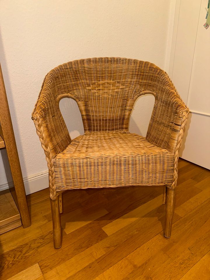 2 x Rattanstühle, Korbsessel 60x60x60 in Schwerin