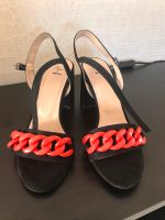 Sandalette❤️ KOTON Gr.39 mit Blockabsatz schwarz orange Hessen - Selters Vorschau