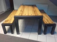 Tisch Esche Unikat Industrial Loft Handarbeit 180x90cm 2Bänke Sachsen - Radebeul Vorschau