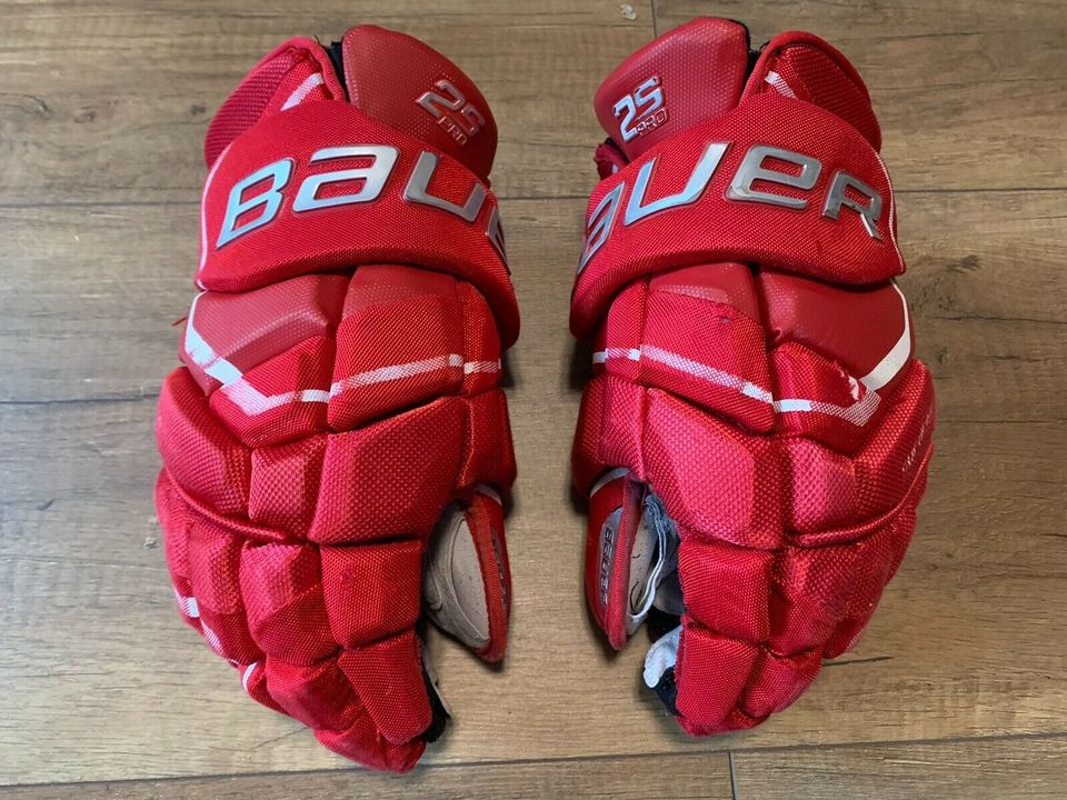 Bauer 2S Pro Eishockey Handschuhe Rot 14 in Lampertheim