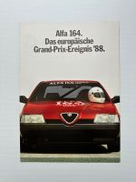 Prospekt / Brochure Alfa 164 Grand-Prix-Ereignis 1988 Großformat Rheinland-Pfalz - Montabaur Vorschau