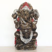 Figur Ganesha aus Resin Sitzend Dekoration Asien Gold Rot 53 cm Bochum - Bochum-Wattenscheid Vorschau