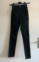 NEU H&M Divided Skinny - 32 XXS 24 - schwarz ripped High Waist Hessen - Rödermark Vorschau