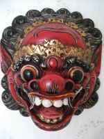 Große balinesische Maske aus Holz 33,5 cm hoch Hessen - Linden Vorschau