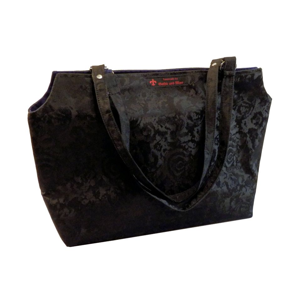 Handmade Umhängetasche Handtasche „Black Rose“ Unikat HT10 in Borken