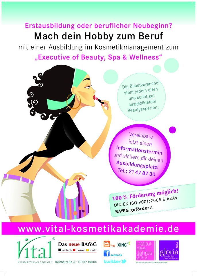 Ausbildung Kosmetikmanager-/in in Berlin