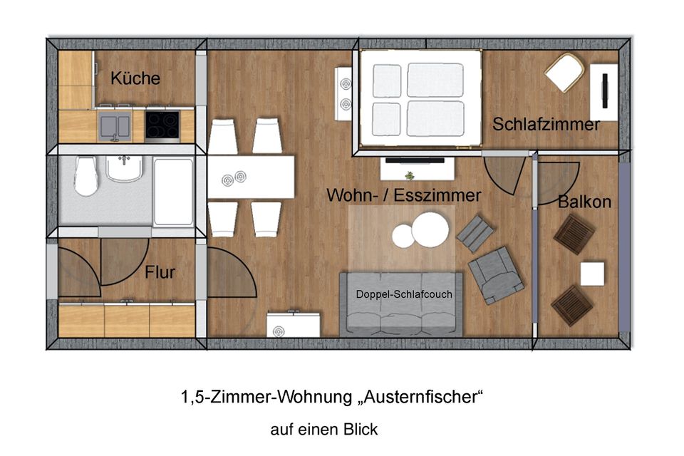 Prima Ferienwohnung mit Hund AF Ostsee 150m Balkon Wendtorf ab in Wendtorf