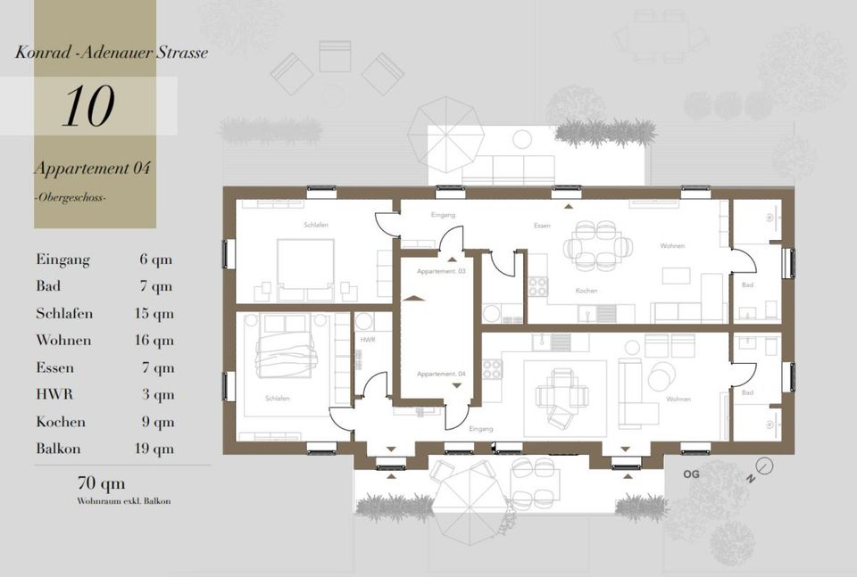2 x Individuelle 2-Zimmer-Wohnung mit 68 bzw. 70 qm Wohnfläche in Twistringen
