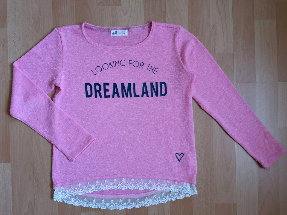Langarmshirt Pullover H&M pink Gr: 134 140 in Kirchenlamitz