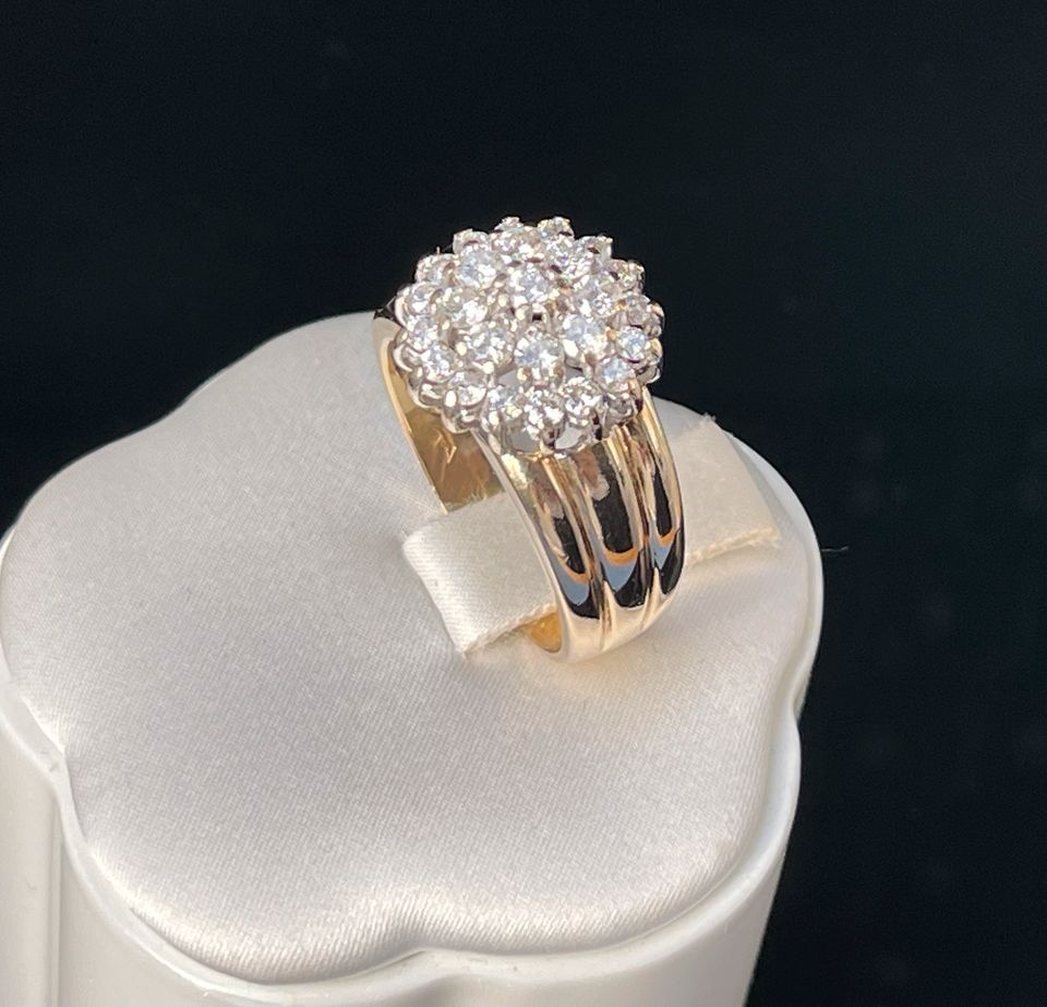 3 x Coctailring mit Diamanten 1,5Ct 585 Goldring 14K Brillanten in Berlin