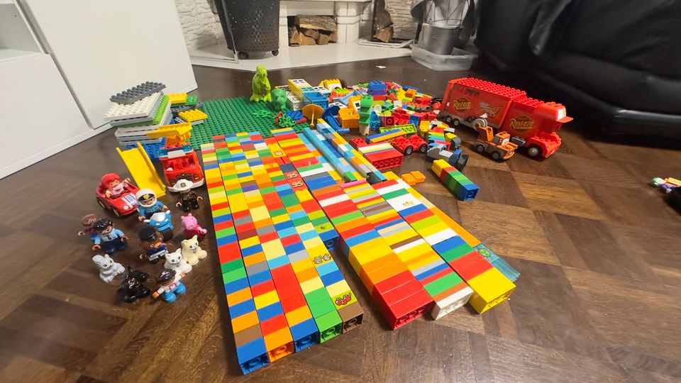 XXL Sammlung Lego Duplo Cars Polizei Feuerwehr Tiere Dinos  Paket in Erkrath