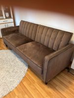 Braunes samt Sofa mit Schlafsofa Funktion Niedersachsen - Achim Vorschau