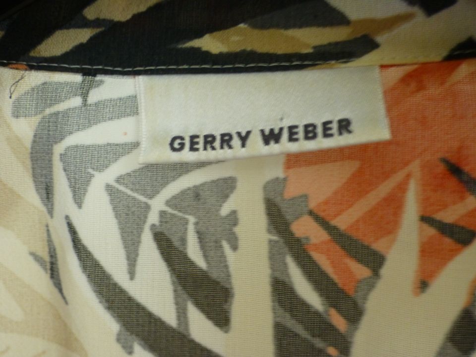 Bluse Größe 42 von "Gerry Weber" Orange-Braun-Schwarz gemustert. in Löhne
