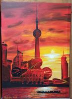 Gemälde Shanghai Acryl auf Leinwand, Bild rot 50 x 70 cm Münster (Westfalen) - Handorf Vorschau