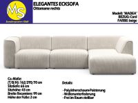 Sofa Couch Wohnlandschaft L Form Moderne Eckcouch Cord beige Nordrhein-Westfalen - Mettingen Vorschau