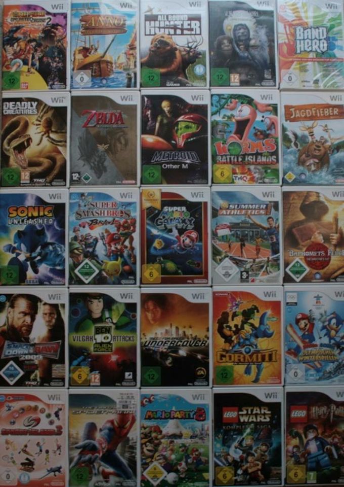 100 Stück Nintendo Wii Spiele / Titel wie Zelda, Mario Kart usw. in Berlin