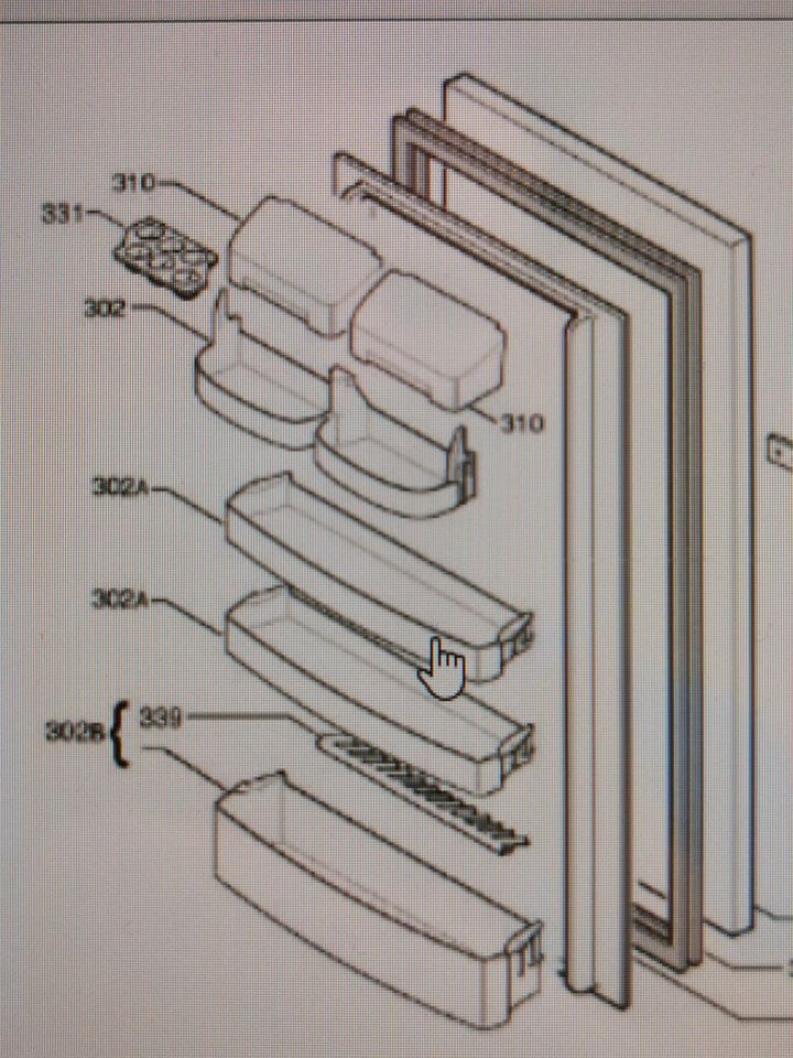 Türablageneinsätze für Küppersbusch-Kühlschrank IKE2360-1 in Neu Wulmstorf