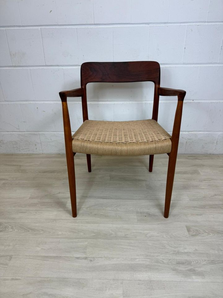 Vintage Teak papercord MØLLER Stuhl armchair No. 56 danish 60er in Delmenhorst