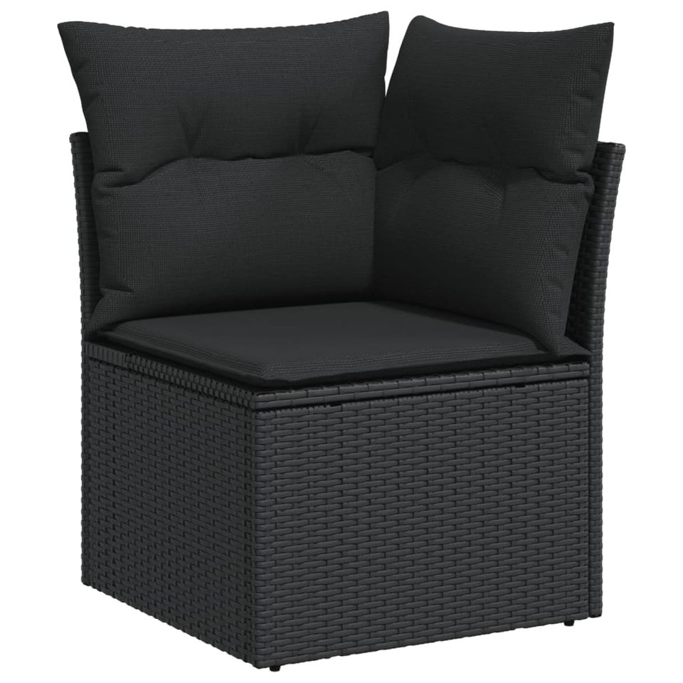 6-tlg. Garten-Sofagarnitur Gartenlounge Schwarz Poly Rattan in Bad Kissingen