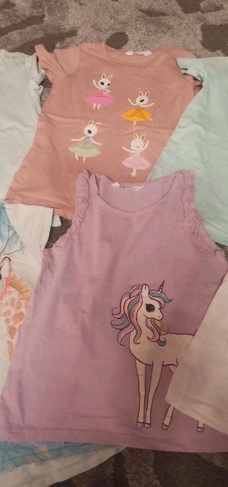 6 tshirt h&m glitzer  Einhorn  etc  122 128 in Cottbus