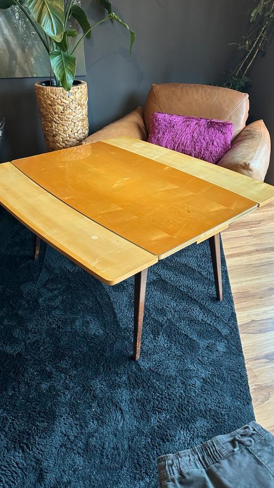 Tisch Vintage Retro Couchtisch ausziehbar 50 60 Cocktail essen in Blaustein