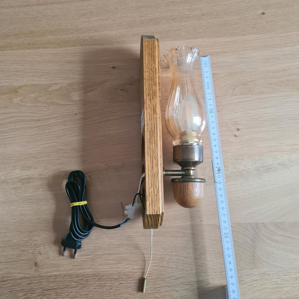 Retro Wand Lampe eiche in Buchen (Odenwald)