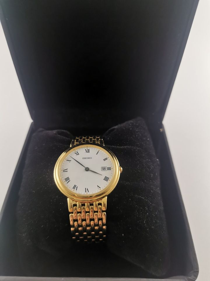 Seiko Vintage  70's Herrenuhr Goldfarbenes Gehäuse mit Römische Z in Berlin