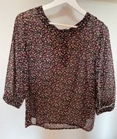 Bluse ONLY schwarz mit Blumen, goldener Reißverschluss hinten Nordrhein-Westfalen - Bad Salzuflen Vorschau