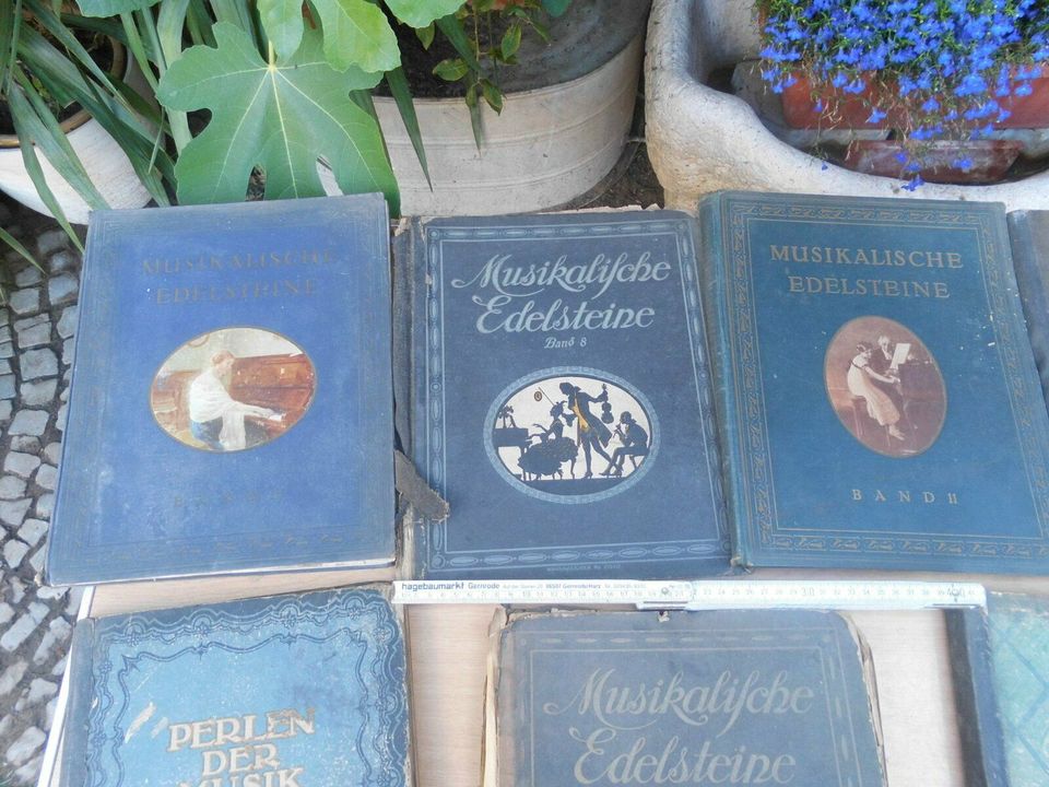 7 Alte Notenhefte/ Notenbücher, wahrsch. um 1920-30,Dachbodenfund in Ballenstedt