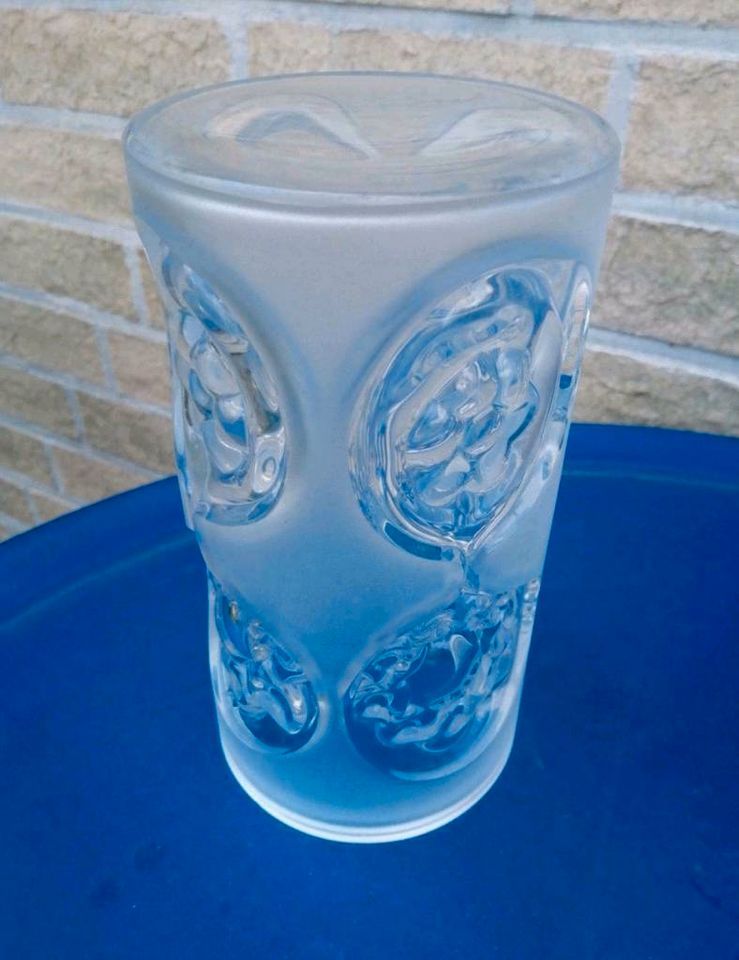 Peill&Putzler Relief Glas Vase 20,5 cm h  Ø11 cm 1,34 kg massiv in Krefeld