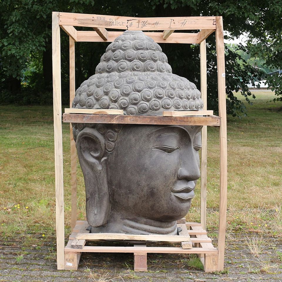Buddha Kopf Figur Skulptur Stein Garten Deko 100 cm in Bochum