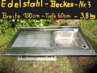 Edelstahl Becken mit Ablage - 100cm*60cm - 3,8kg Niedersachsen - Lemgow Vorschau