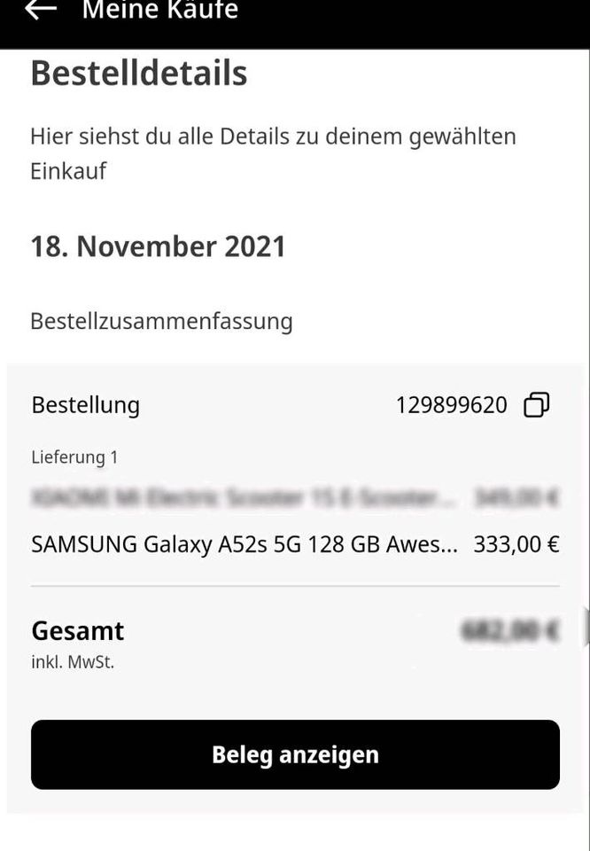 Samsung Galaxy A52s 5G 128GB Awesome White in Erfurt