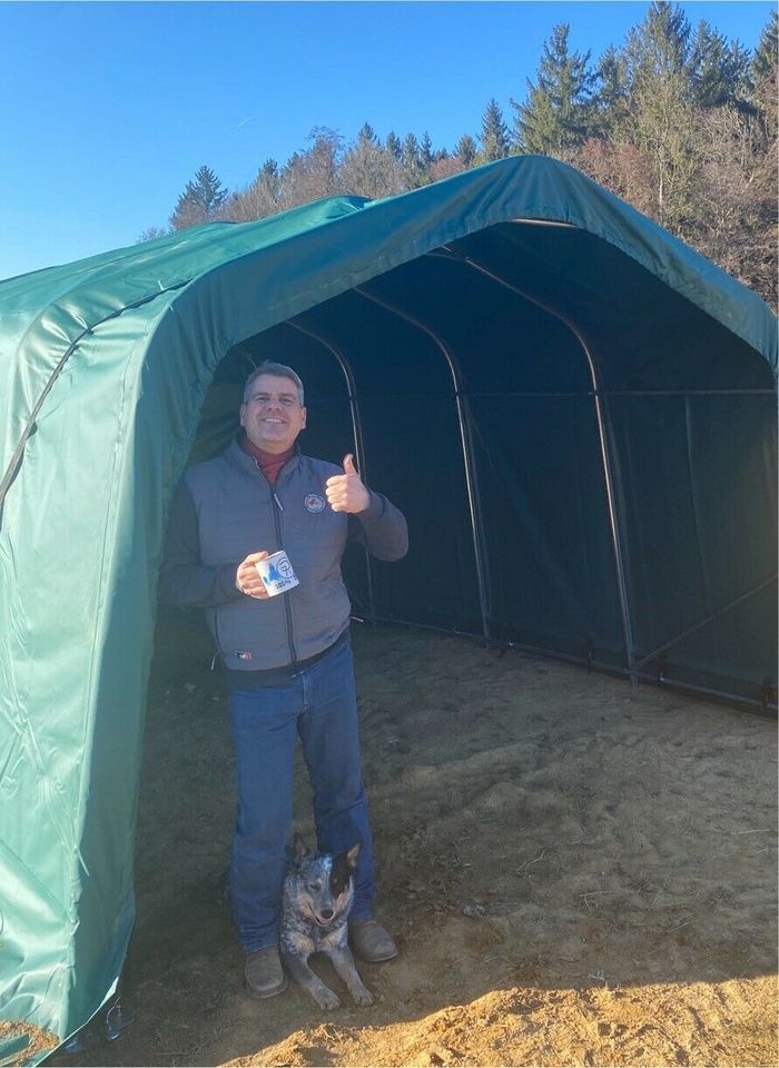 Bernd Hackl Weidezelt Offenstall pvc800 Sturmset Raten möglich in Elbingen Westerwald