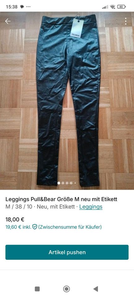 Leggings Pull&Bear, neu mit Etikett Größe M in Wartenberg