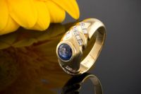 Hans Dieter Krieger Saphir Ring mit TW Diamanten 750er Gelbgold Nordrhein-Westfalen - Wegberg Vorschau