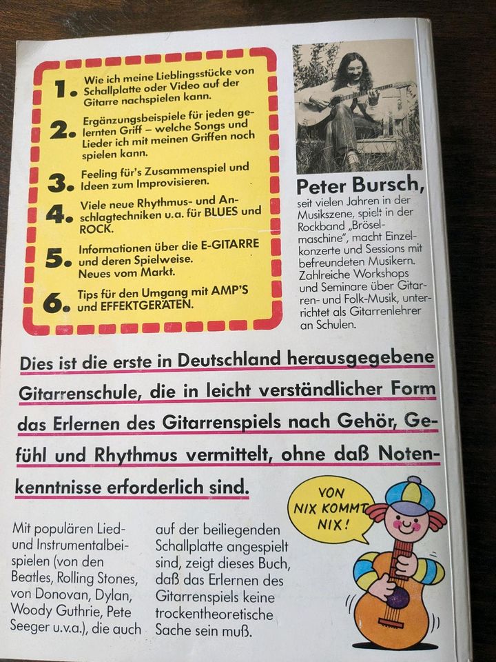 Buch Peter Bursch's Gitarrenbuch Pop Folk Rock Blues Gitarre Note in Hückelhoven