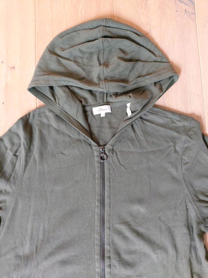 Damen Sweatjacke S Oliver Gr L 40 42 khaki grün in Groß-Umstadt