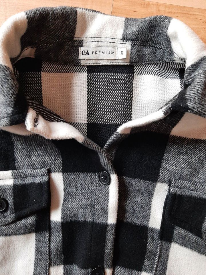 kariert Hemd Bluse oversize warm Flanell Mädchen Gr. 158 in Glinde